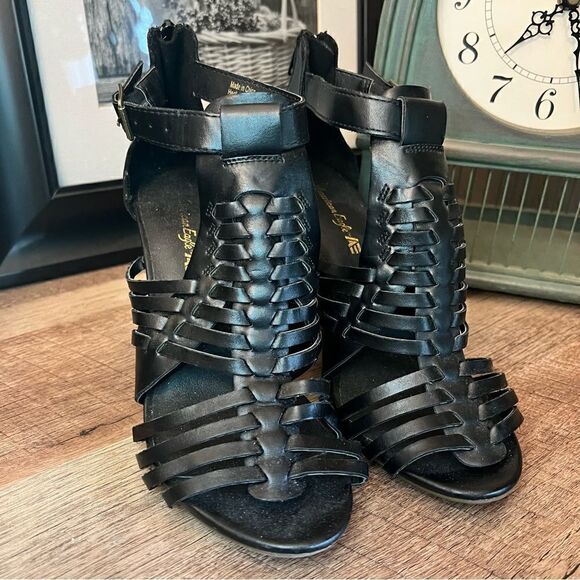 American Eagle black heeled Sandals 7 - Picture 3 of 8